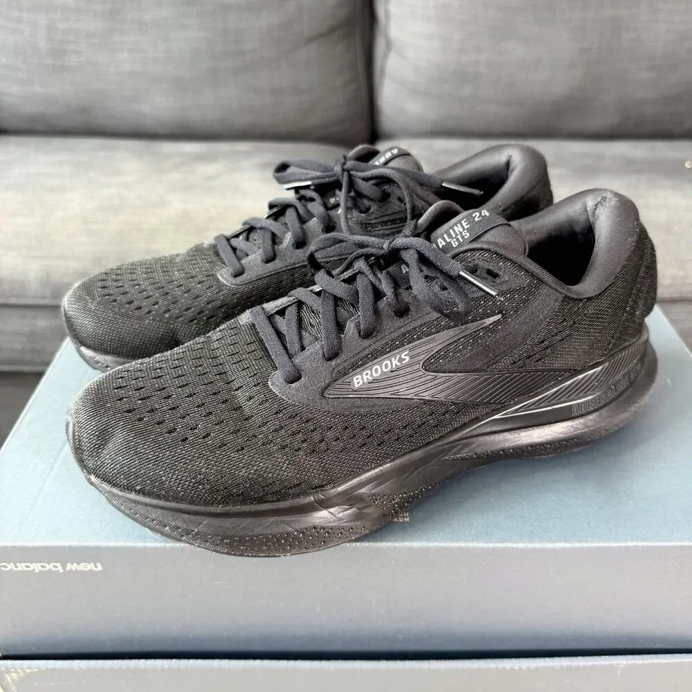 Brooks Adrenaline GTS 24 Wide Black Running Shoes Women's Size 10 Wide